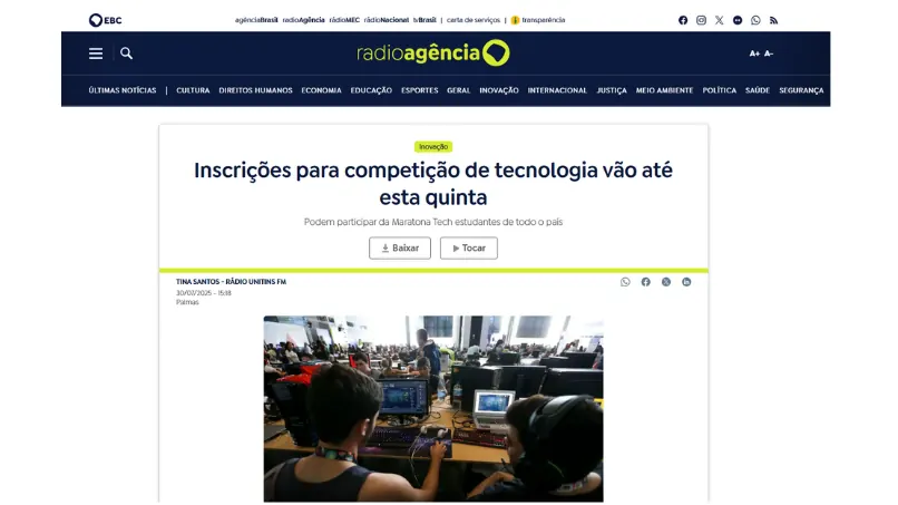 Story on Rádio Agência Nacional